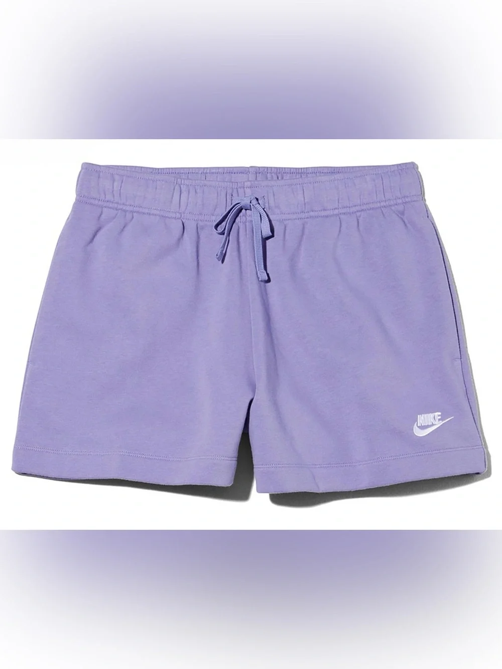 NWT Nike Women’s Club Dusty Amethyst & White Fleece Shorts